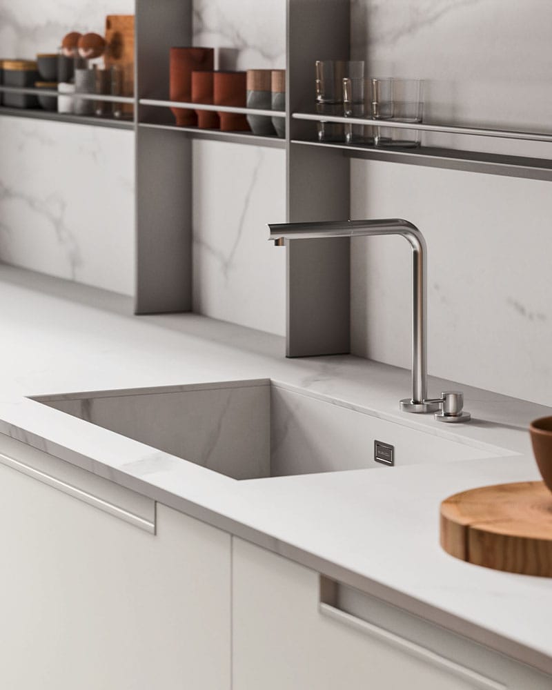 Integrated sink on laminate top