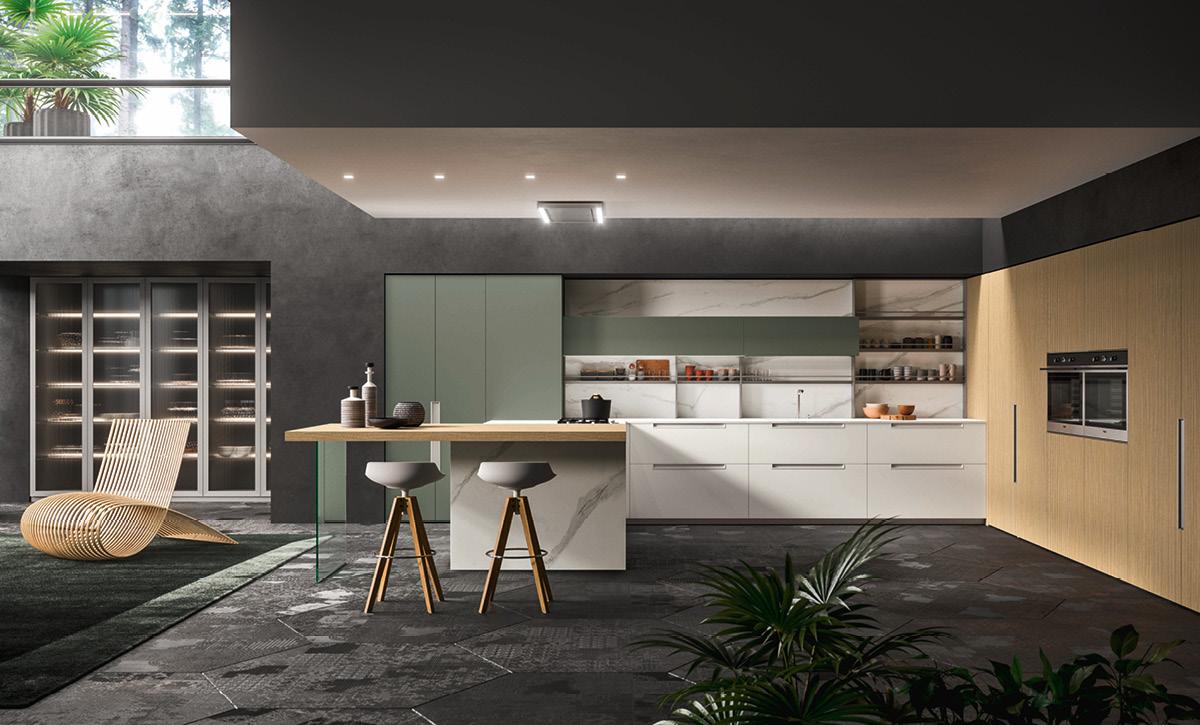Modern kitchen with peninsula – Gentili Cucine